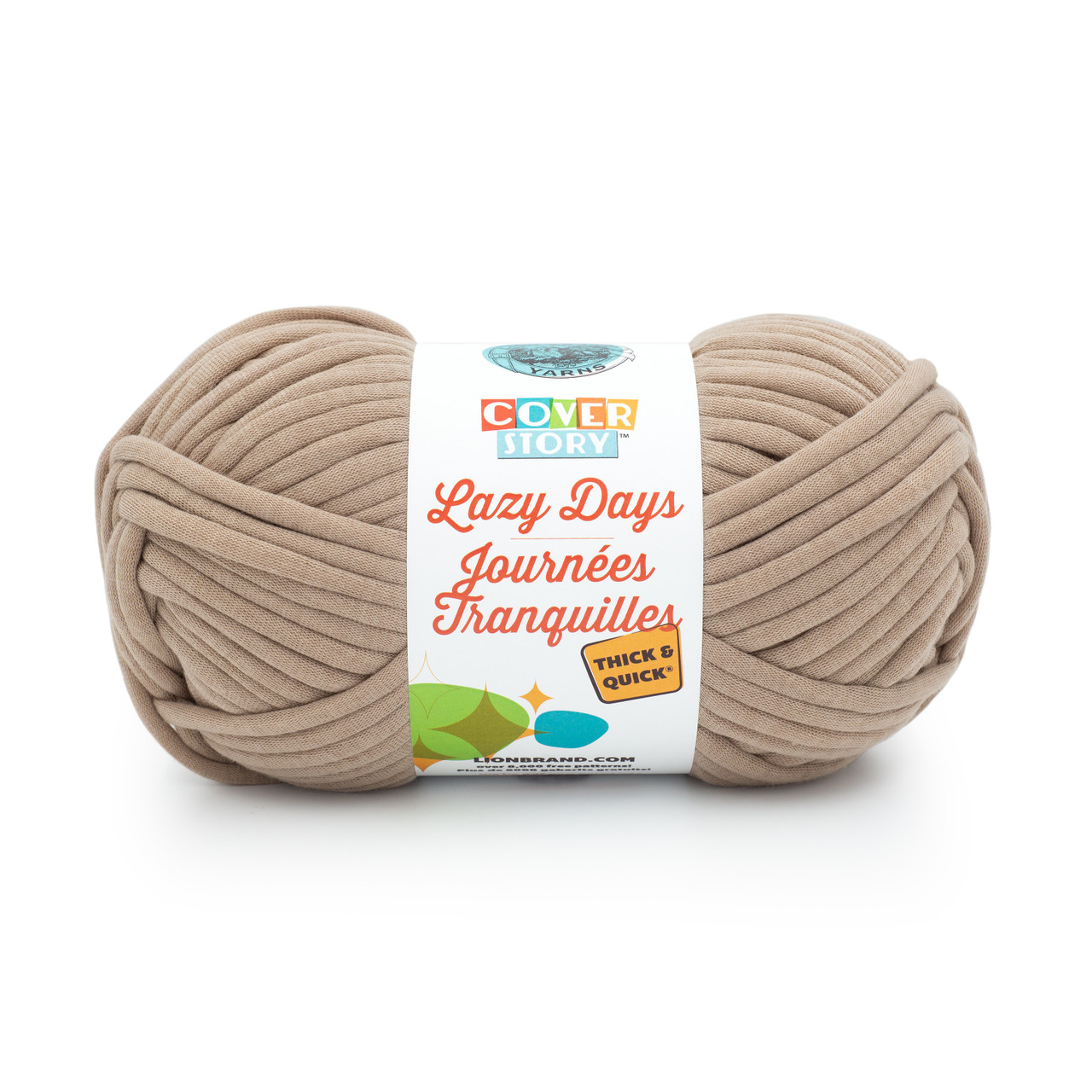 Lion Brand Cover Story Lazy Days Thick & Quick Yarn-Sandstone 191